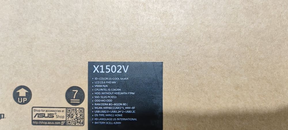 Asus Vivobook X1502V 512 GB NOWY