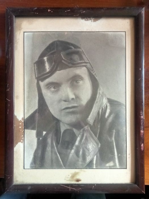 Stare zdjęcie Pilota WP IIRP okres międzywojenny. Lata 30ste XXw. Oryg