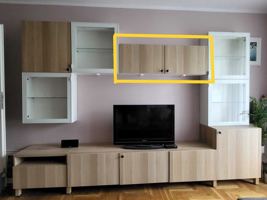 Szafka wisząca IKEA/BESTA, podwójna, 60(120)x20x38cm, z oświetleniem