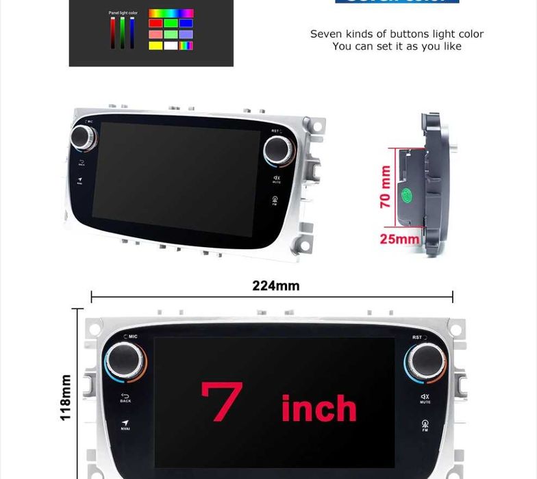 Auto radio GPS + camara traseira - Ford Focus Mondeo MK4 S-Max (usado)