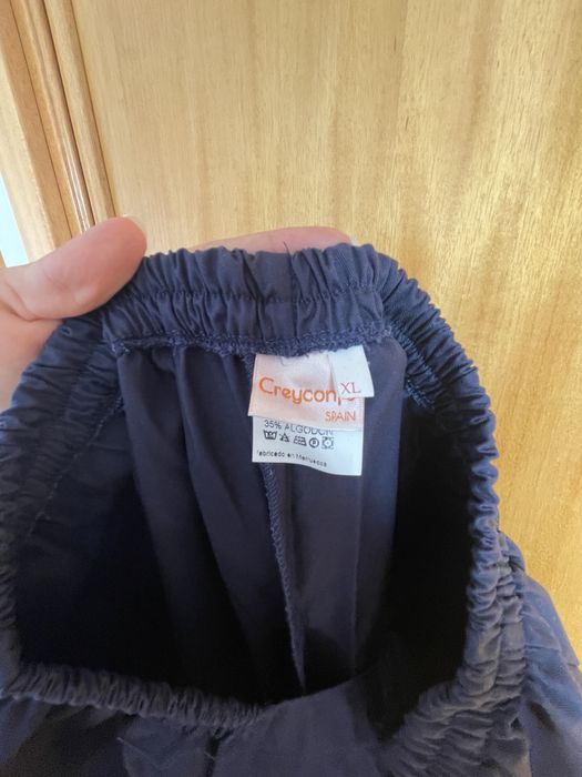 Calças farda novas com etiqueta da marca Creyconfe azul XL