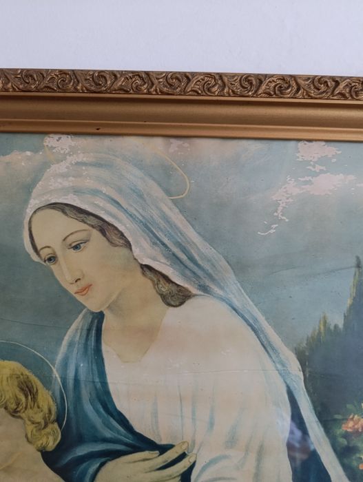 Obraz religijny PRL Ars Christiana – Matka Boska z Dzieciątkiem, oryg