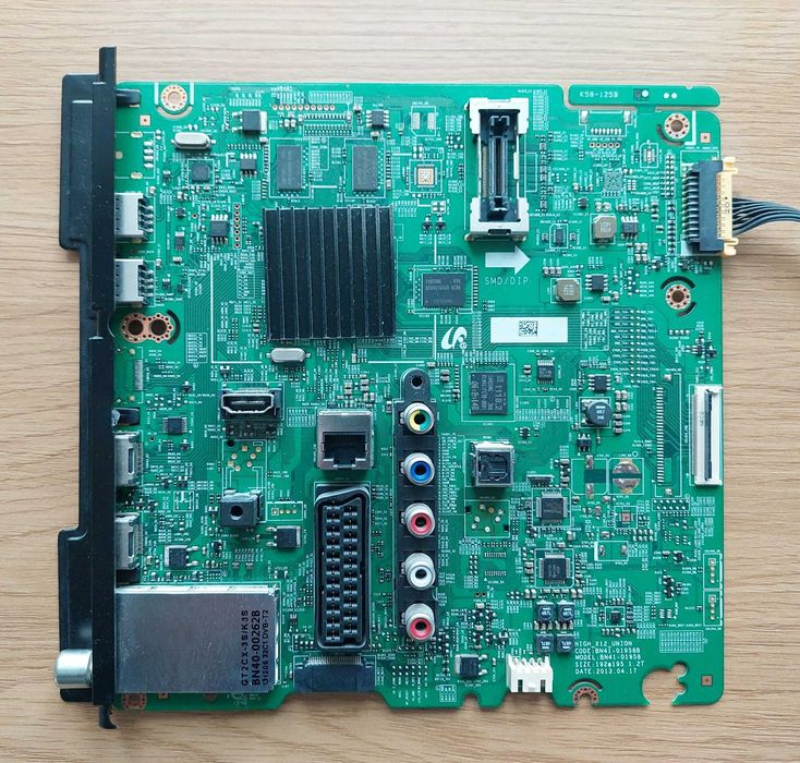 Плата Main Board BN41-01958B от TV Samsung UE46F5300 + шлейф, оригинал, б/у, под ремонт или на запчасти