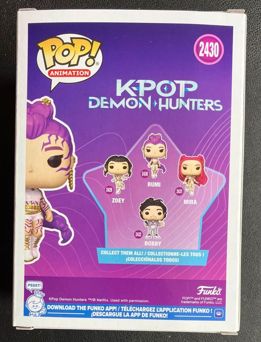 Funko Pop K Pop Demon Hunters Rumi 2430  limited Glow Chase Edition