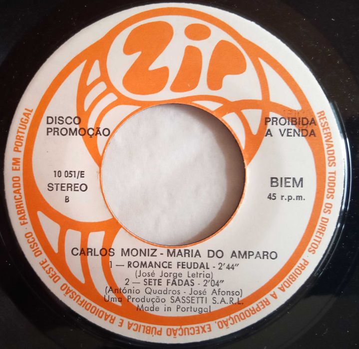 Carlos Alberto Moniz e Maria do Amparo - - - - - 3 Novas & 3 Velhas-EP