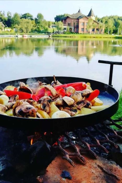 Виробник! Сковорода 50см + кришка, туристична пательня для м'яса