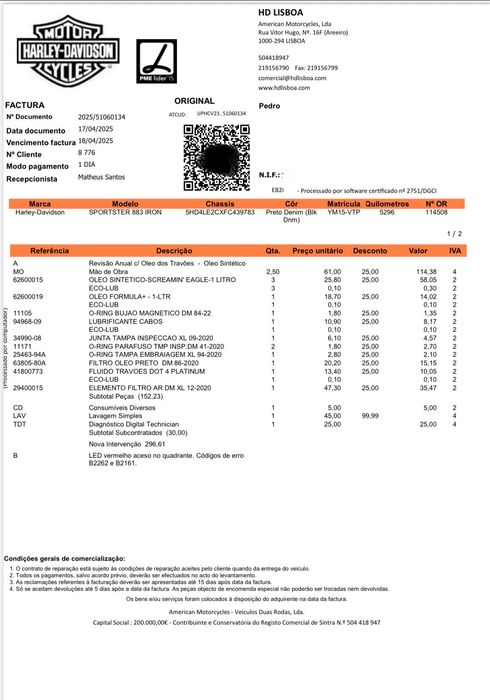 Harley Davidson Iron883 - de Garagem