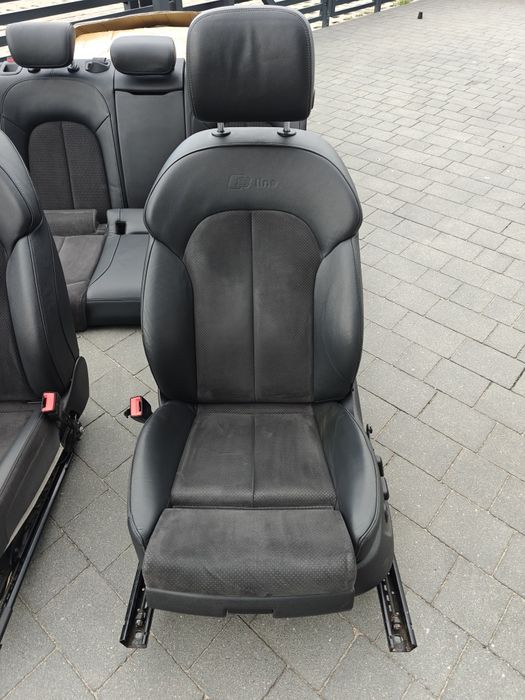 Fotele Audi a6 c7 s-line sedan, kubełki, grzane, full elektryka, pamięć, półskóry alcantara