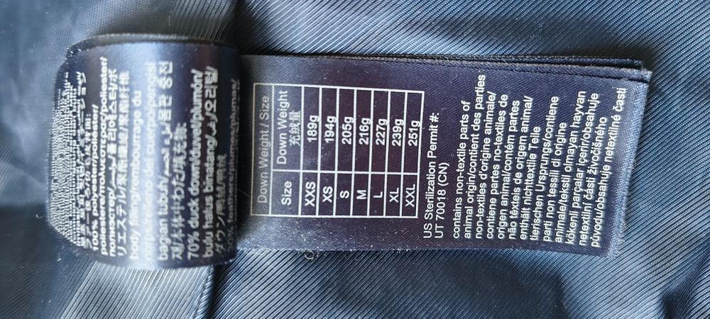 Puchowa kurtka zimowa Tommy Jeans (Hilfiger) DWODW08588 Rozmiar L Granatowa