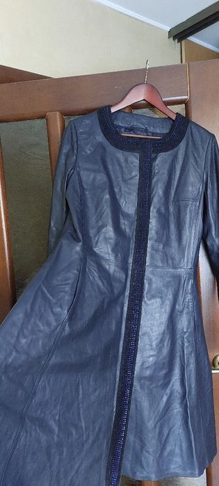 Плащ пальто шкіряний 46-48 р