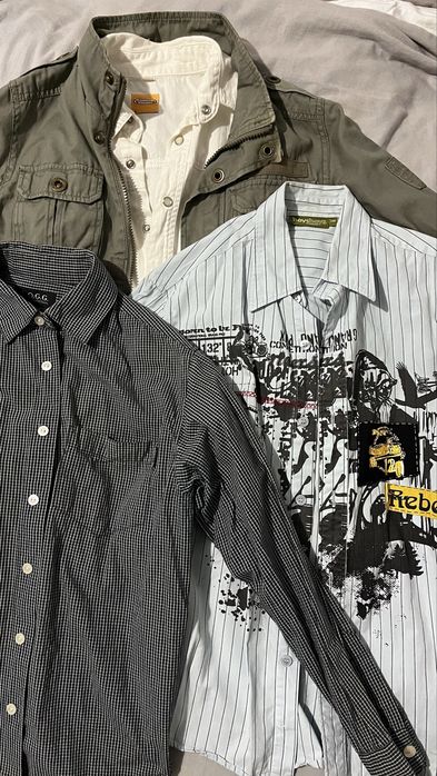Пакет брендовой одежды для мальчика (7 шт): ветровка C&A, рубашки Tom Tailor, H&M, The Children's Place