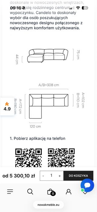 Narożnik Candelo 80