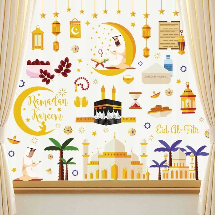 196 Naklejek Ramadan Eid Mubarak na Okna #5014