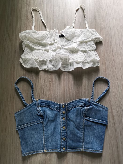 BULK 6x crop top topik krótka bluzka na ramiączkach y2k 2000 SWAG coquette avant garde