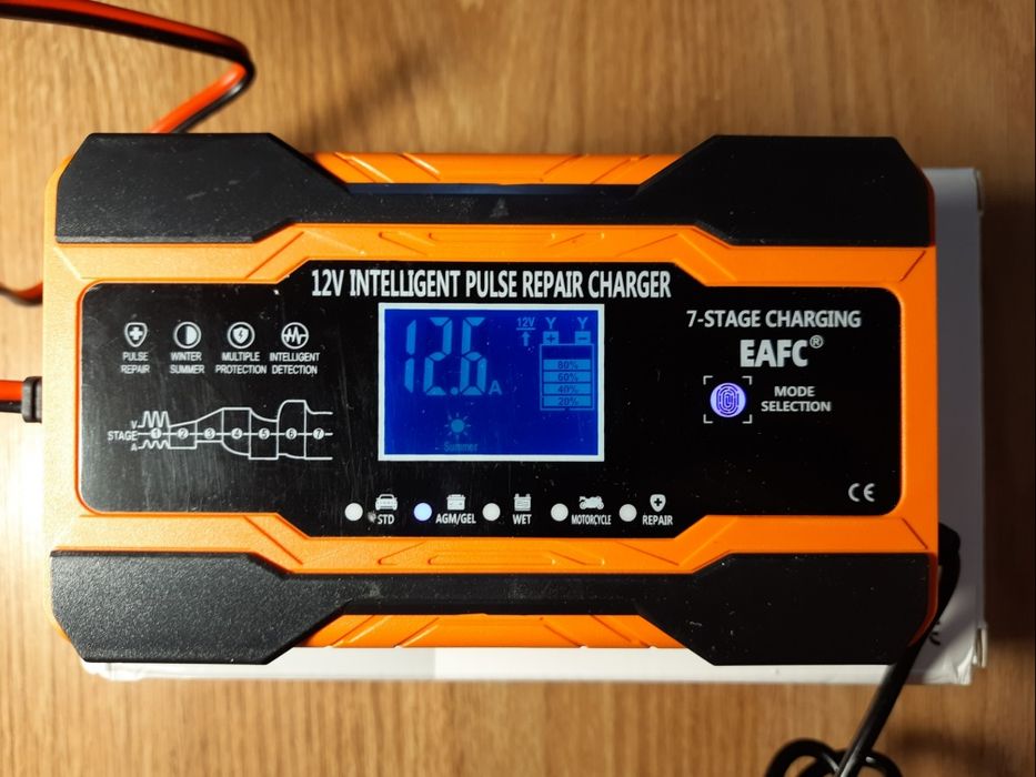 Зарядний пристрій 12А, автоматична зарядка АКБ 12А 12В