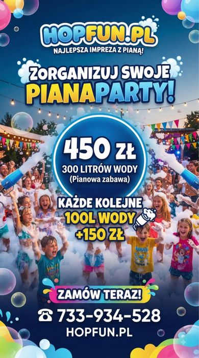 Zamki dmuchane zjeżdżalnie PianaParty