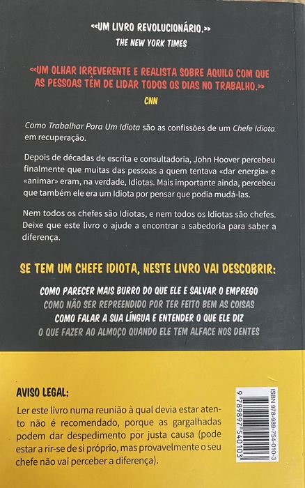 Livro Como Trabalhar Para Um Idiota Benfica • OLX Portugal