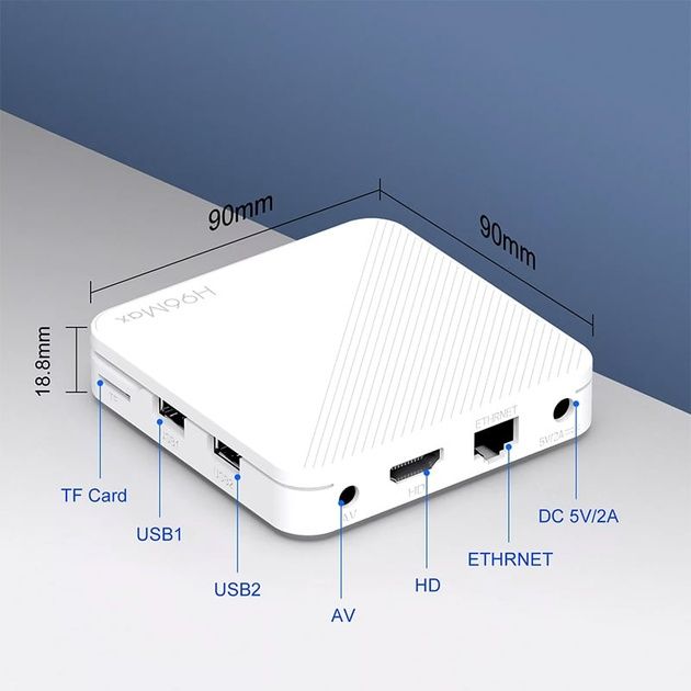 Смарт ТВ приставка H96 Max H313 2/16 Гб Android TV 14 Smart Box