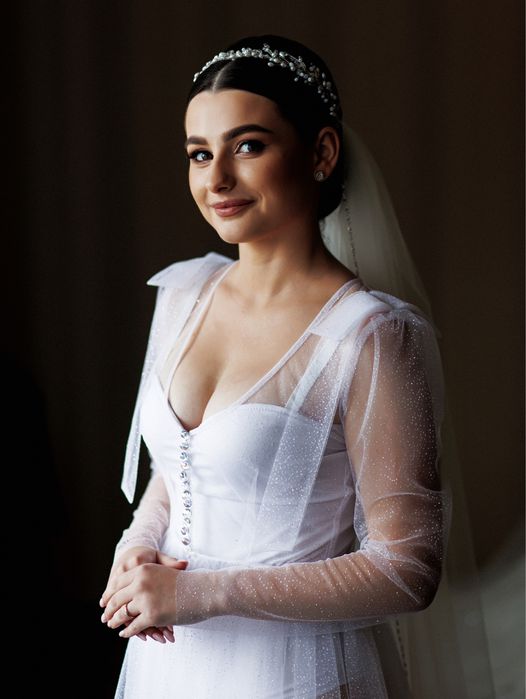 Весільний халат з фатину(євросітки)