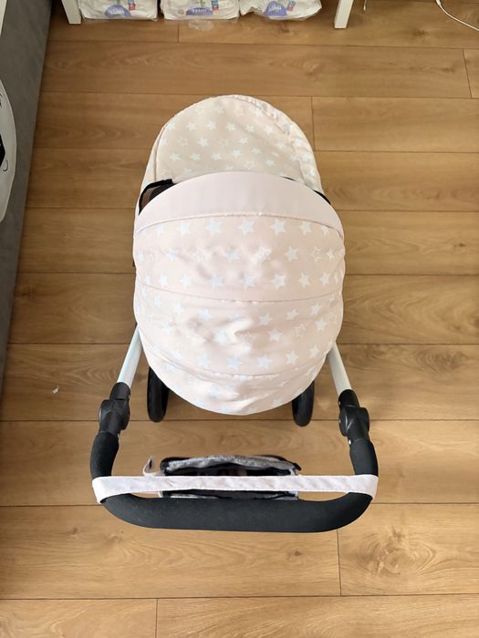 Wózek dla lalek Bayer Design XEO 2w1 – szaro-różowy