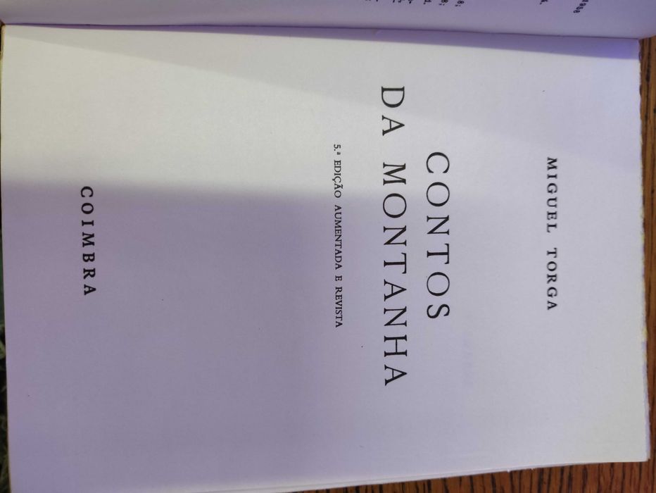 2 Livros Contos da Montanha e Novos Contos da Montanha de Miguel Torga