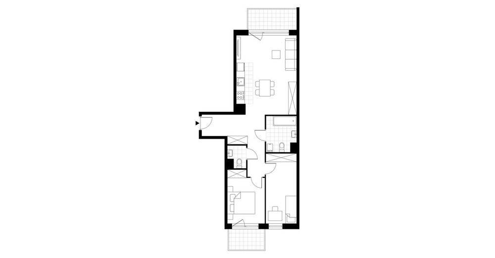 3-pokojowe mieszkanie 64 m² + 2 balkony - Widok 4