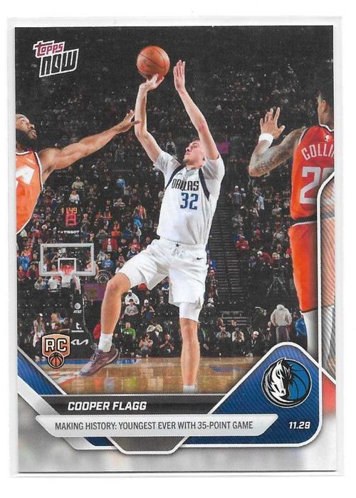 Cooper Flagg Topps Now 67 NBA Rookie RC Dallas Mavericks