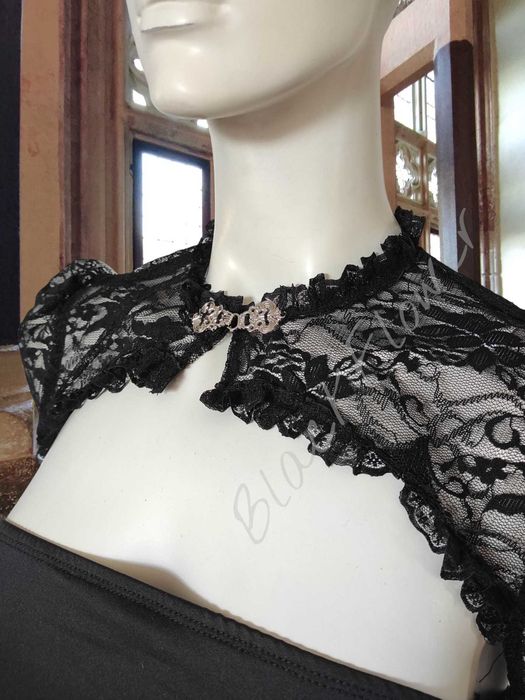 koronkowe bolerko szerokie rękawy alternative goth lolita coquette