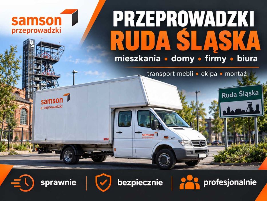 Przeprowadzki Ruda Śląska | Transport mebli | Auto + ekipa | Wynoszenie wnoszenie | Mieszkania domy firmy biura | Demontaż montaż
