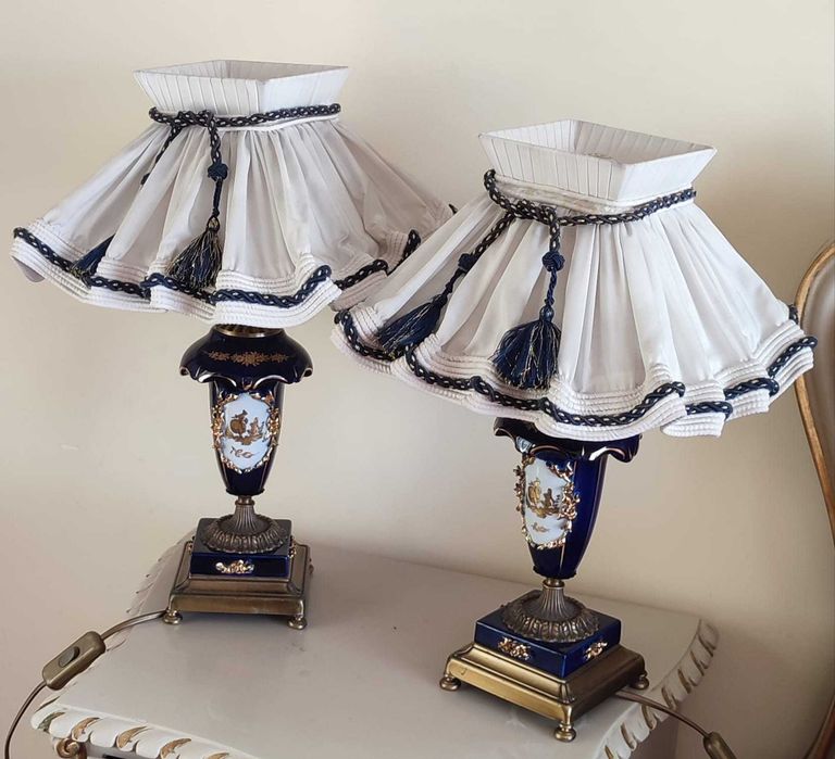 2 Candeeiros em porcelana de Limoges