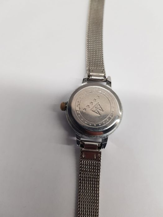 Stary zegarek damski OL 01 vintage srebrny