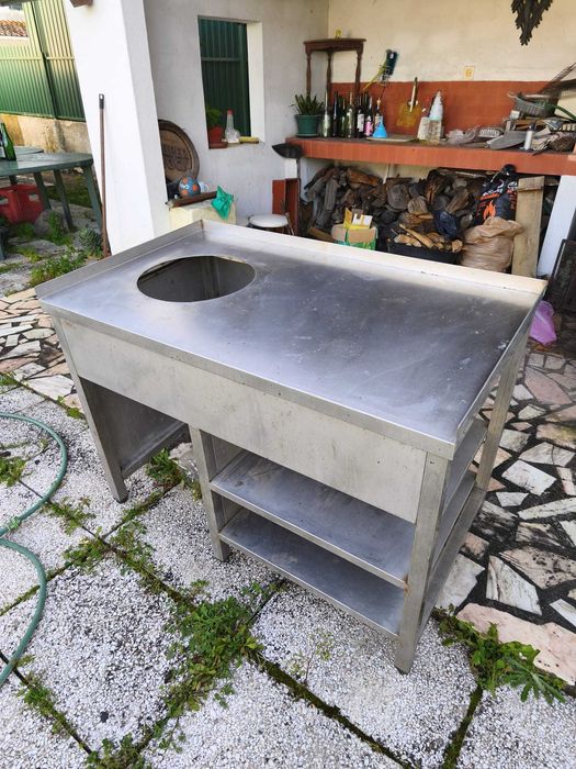 Bancada de Aço Inox para Churrasqueira