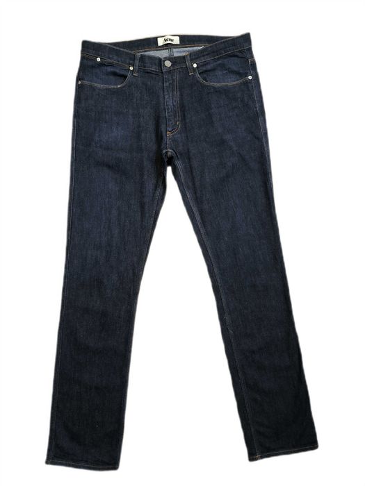Spodnie Acne Studios Granatowe Slim Fit Jeans Dżinsowe 38/34