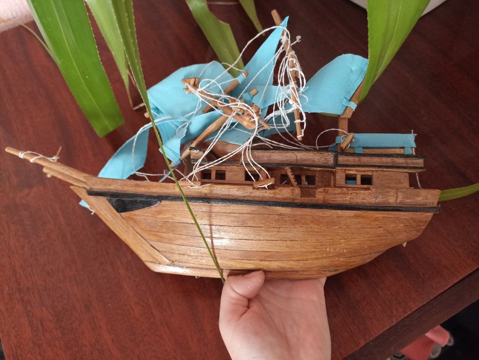 Корабель кораблик дерев'яний,ручна робота