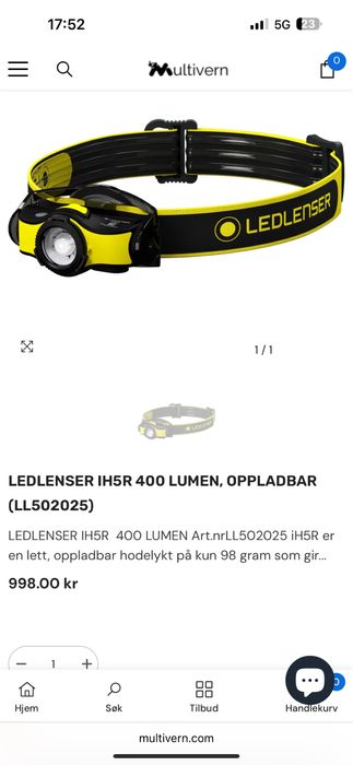 Czołówka ledlenser  ih5r