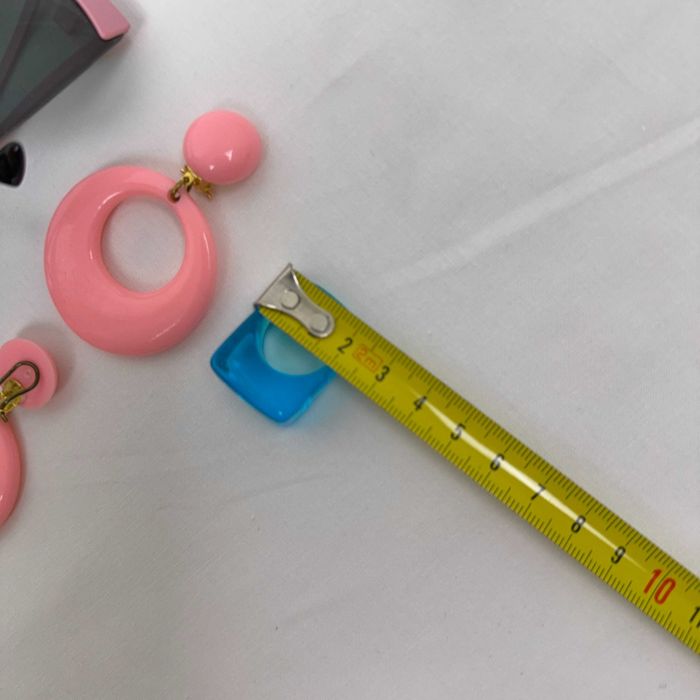 Conjunto de Acessórios Y2K Óculos de Sol Rosa
