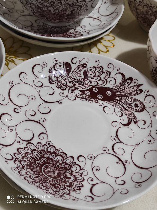 Набор из 6 чайных пар ЛФЗ " Жар- птица"