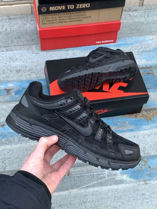 Кросівки Nike P-6000 Black (36-45) чоловічі Найк П6000 чорні