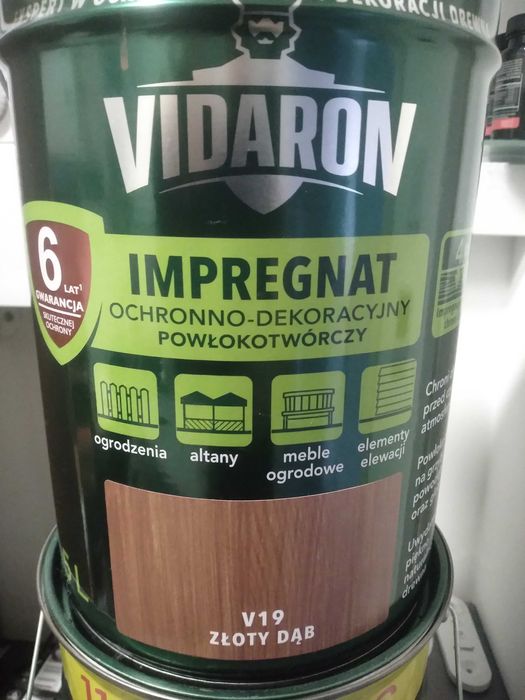 Impregnat do drewna  VIDARON 5L+11% gratis złoty dąb