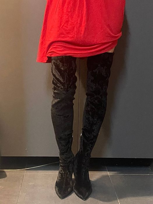 Сапоги JIMMY CHOO бархатные