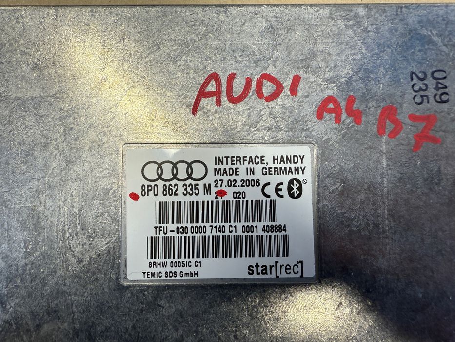 audi a3 8p a4 b6 b7 moduł sterownik bluetooth 8p0862335m