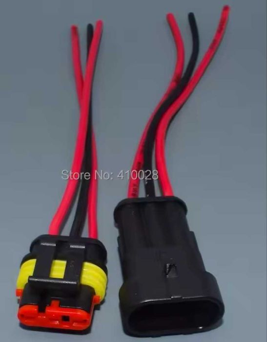 Автомобильный водонепроницаемый герметичный разъём 3pin, кабелем 18awg