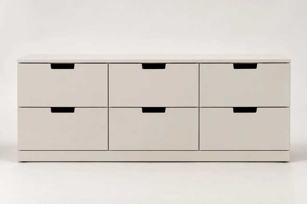 Cómoda IKEA NORDLI branca com 6 gavetas