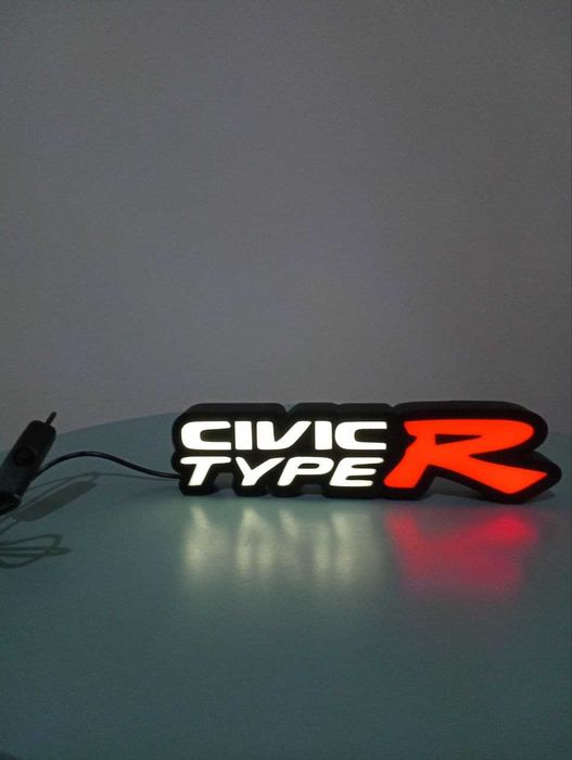 Luminária Honda Civic Type R LED Cabo USB - Impressão 3D