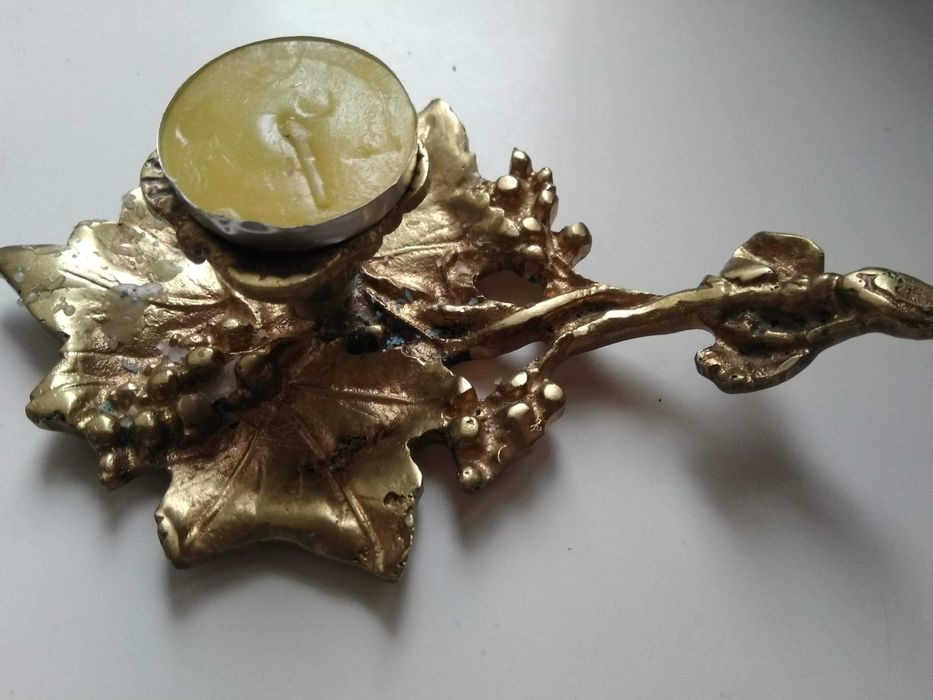 Подсвечник бронза авторская работа виноградная ветка