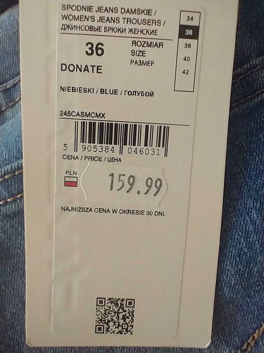 Diverse jeansy ankle high waist slim fit