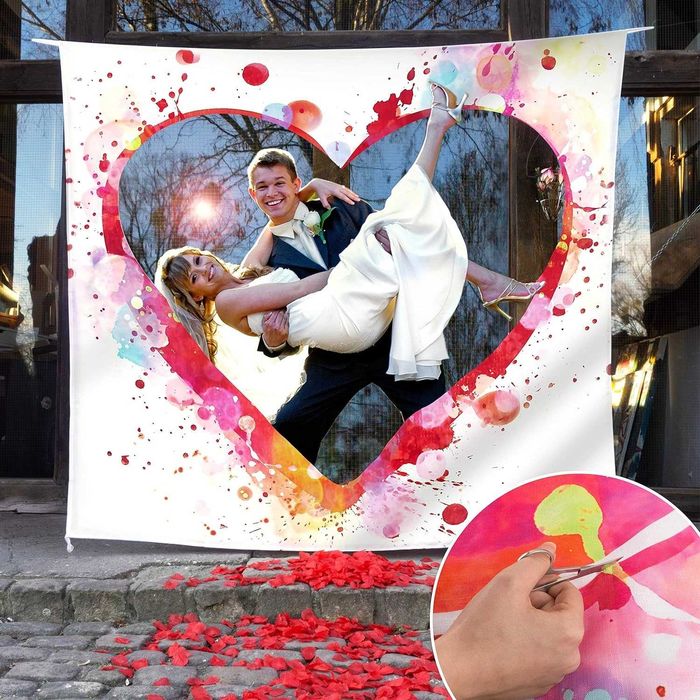 Nowe serce weselne / prześcieradło /wycinanka /chusta / 180x200 !2008!