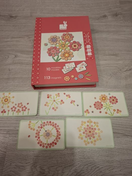 Układanka magnetyczna kwiaty  Janod