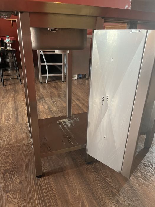 Bancada inox cuba e tulha grande