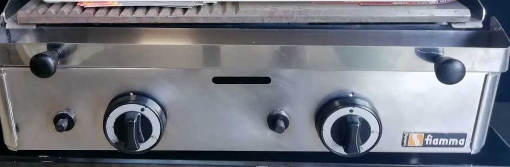 Grelhador de alta resistência 1/2 cromo ranhurado - Duplo - Gás